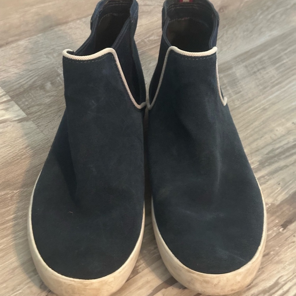 Lacoste Kids Moccasins - Navy and White